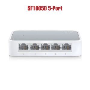 TP-Link TL-SF1005D محول إيثرنت بخمسة منافذ – محول شبكة سطح مكتب بسرعة 10/100 ميجابت في الثانية
