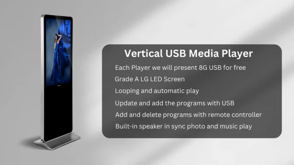 Ledscopic Professional Digital Signage Display (43",49",55"),4K Android Kiosk, Vertical 9:16 Display, Grade A LG LED Screen,USB Player, Built-in Speakers, 350cd/m² Brightness, 178° Wide Viewing Angle (1 Year Warranty) - Image 9