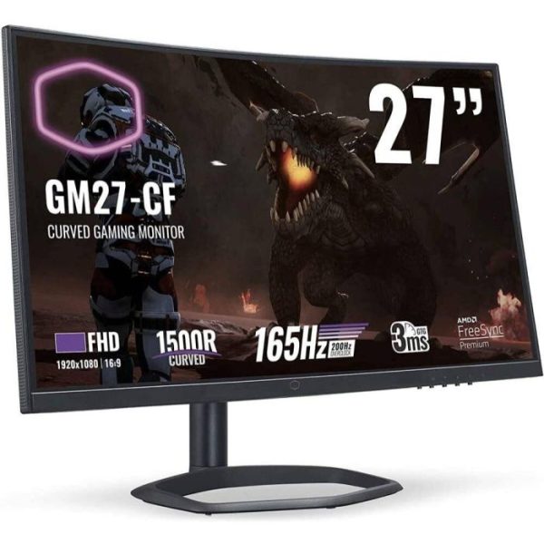 CoolerMaster MONITOR GM27CF FHD 27" Curved, FHD, 165Hz, 3ms (GTG) - Image 2