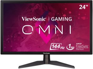 ViewSonic  24” 144Hz 1ms Gaming Monitor with AMD FreeSync, DisplayPort, 3x HDMI, Dual Integrated Speakers