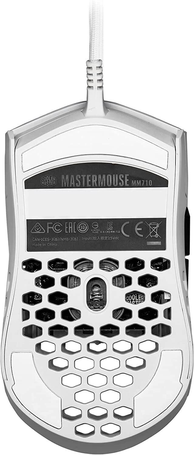Cooler Master MM710 53G Matte White Gaming Mouse with Lightweight Honeycomb Shell by Cooler Master - Image 7