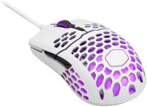Cooler Master MM711 RGB-LED Lightweight Wired Gaming Mouse - White Matte by Cooler Master