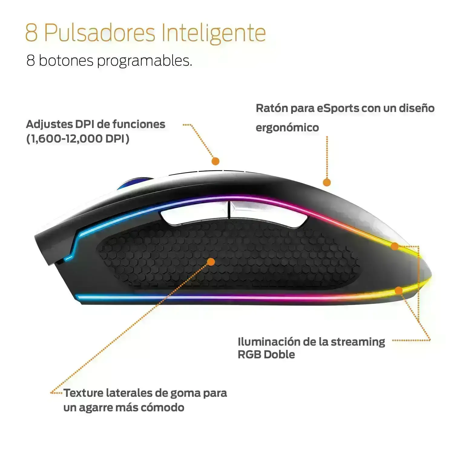GAMDIAS Optical Gaming Mouse with RGB Streaming Light, HERA Software Supported,12000 DPI (ZEUS P1) by GAMDIAS - Image 7