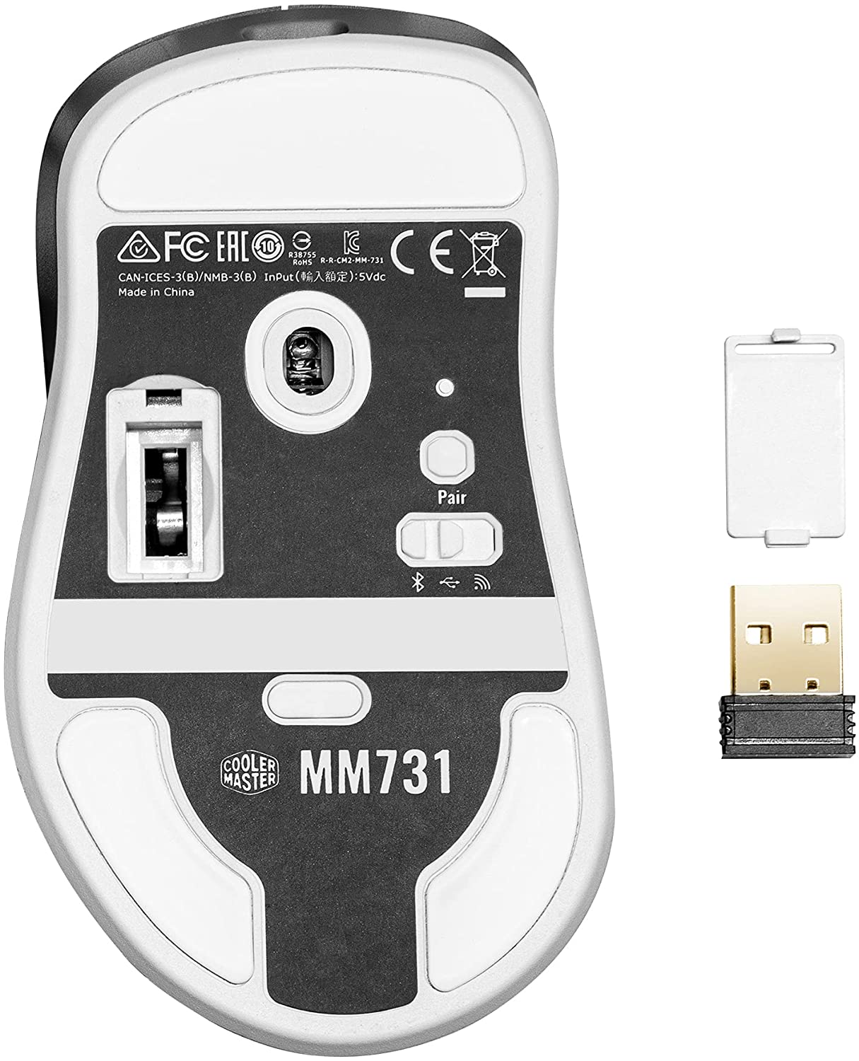 Cooler Master MM731 Gaming Mouse with Adjustable 19,000 DPI, RGB, Wireless, -White Matte by Cooler Master - Image 8