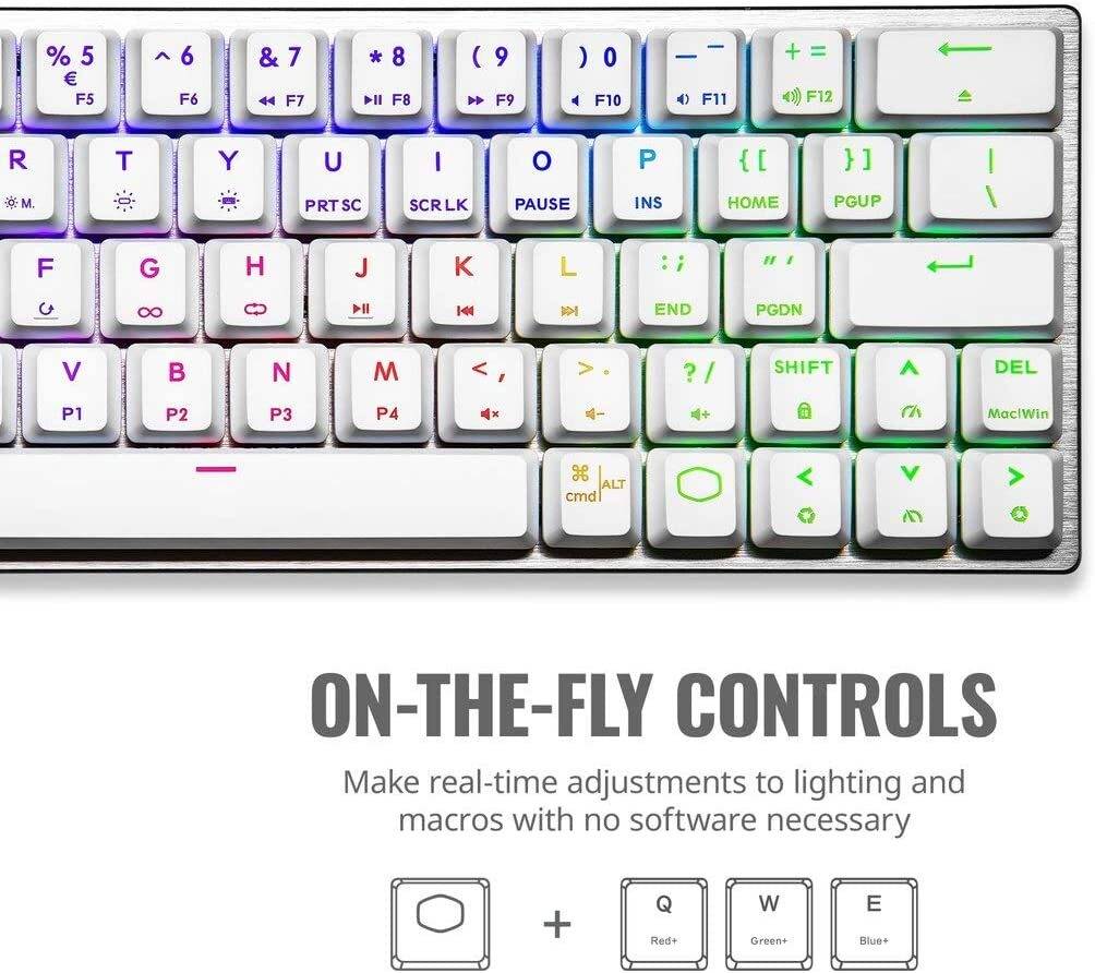 Cooler Master SK622 Wireless 60% Sliver White Mechanical Keyboard with Low Profile Red Switches by Cooler Master - Image 6