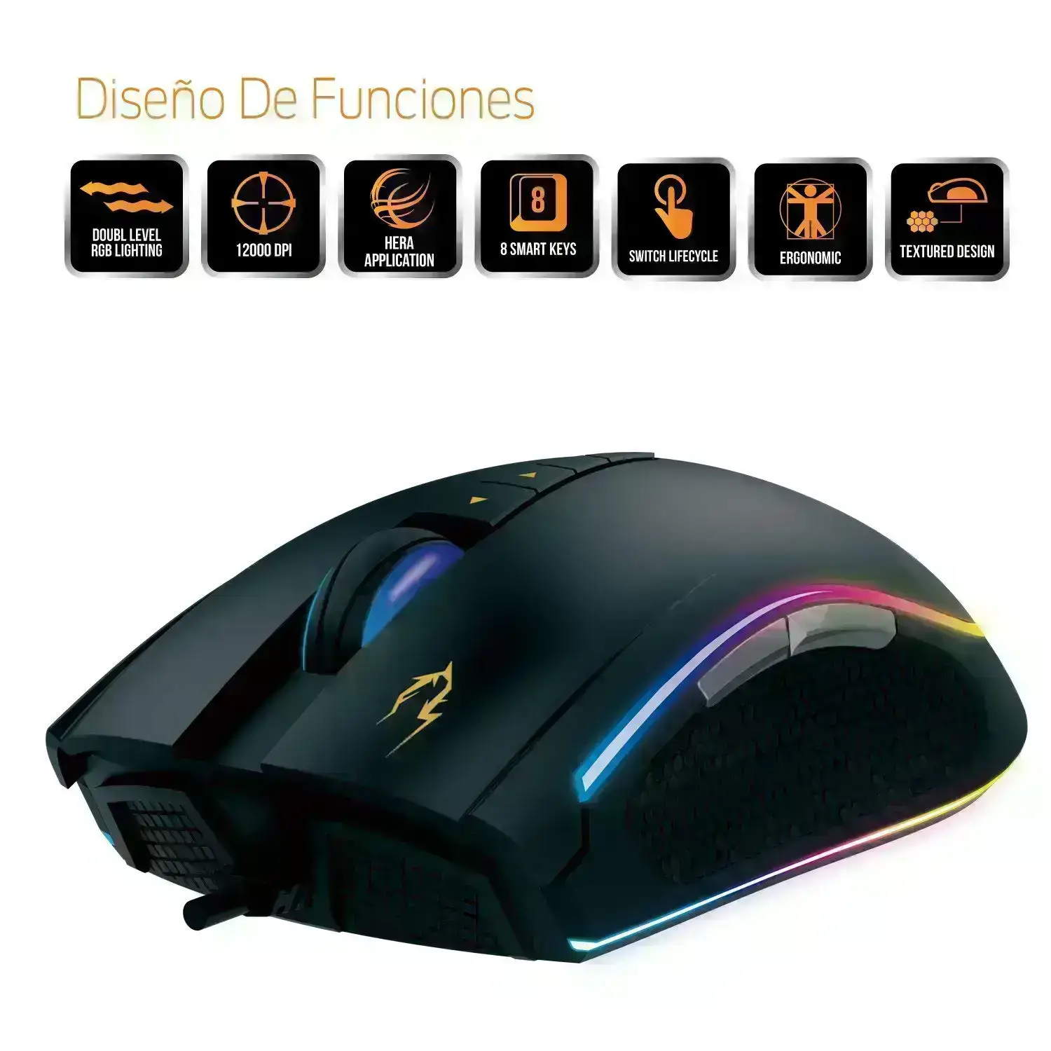 GAMDIAS Optical Gaming Mouse with RGB Streaming Light, HERA Software Supported,12000 DPI (ZEUS P1) by GAMDIAS - Image 8