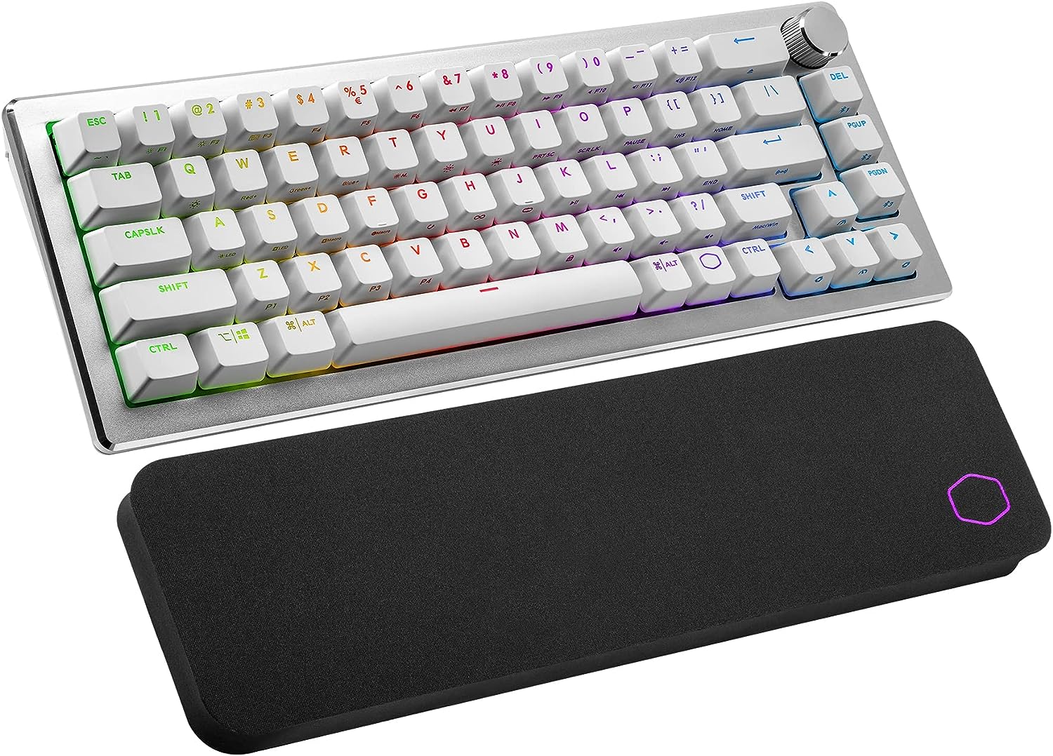 Cooler Master MK721 65% Hybrid Wireless RGB Mechanical Keyboard - White -Blue Switch by Cooler Master