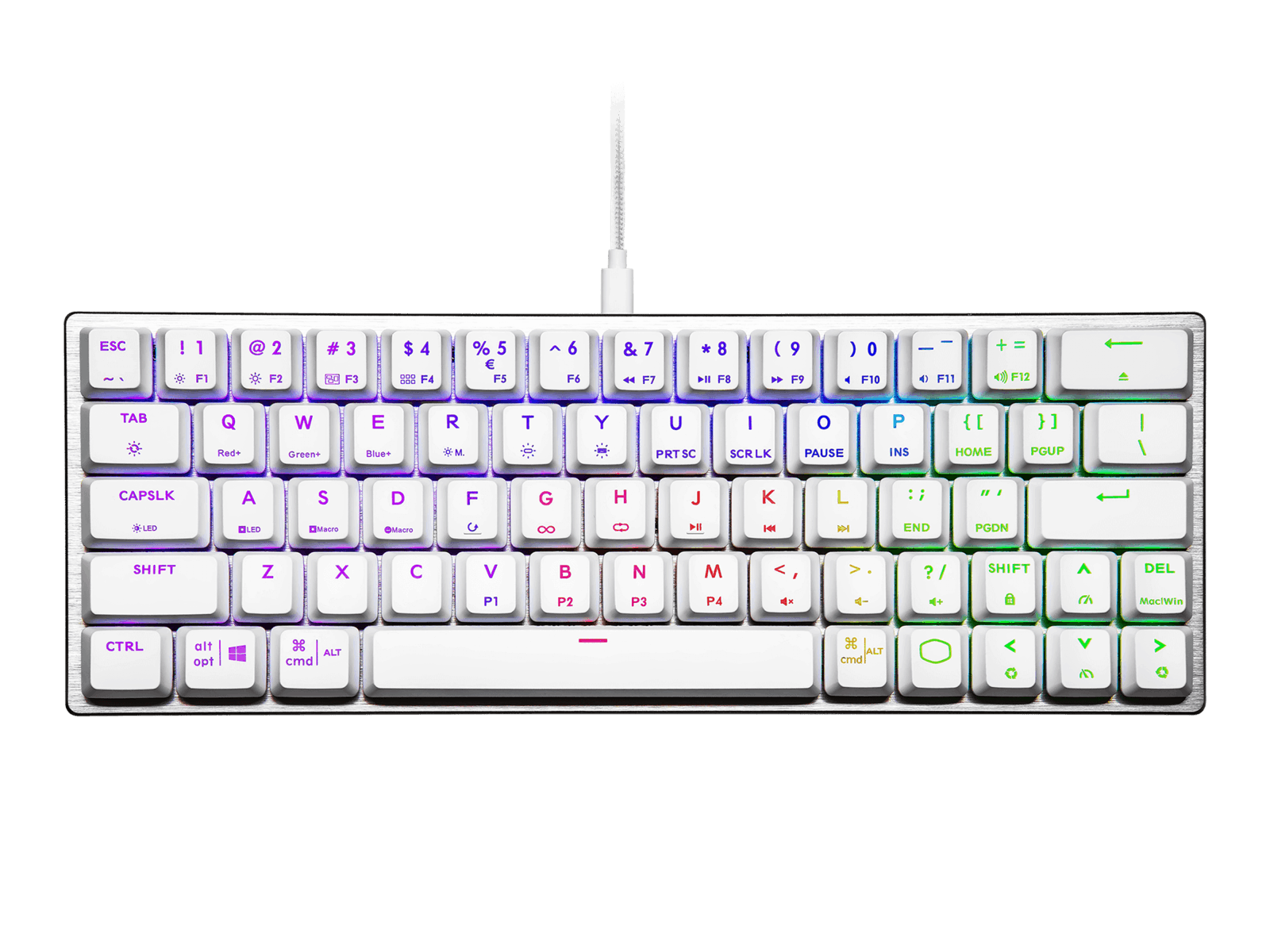 Cooler Master SK620 ARGB Machanical Keyboard Low Profile Blue -Silver White by Cooler Master - Image 4