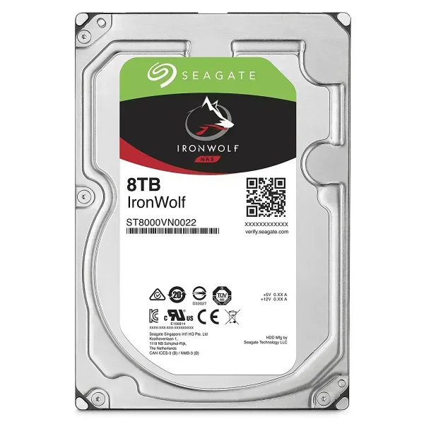 Seagate 8TB IronWolf NAS SATA 6Gb/s NCQ 256MB Cache 3.5-Inch Internal Hard Drive