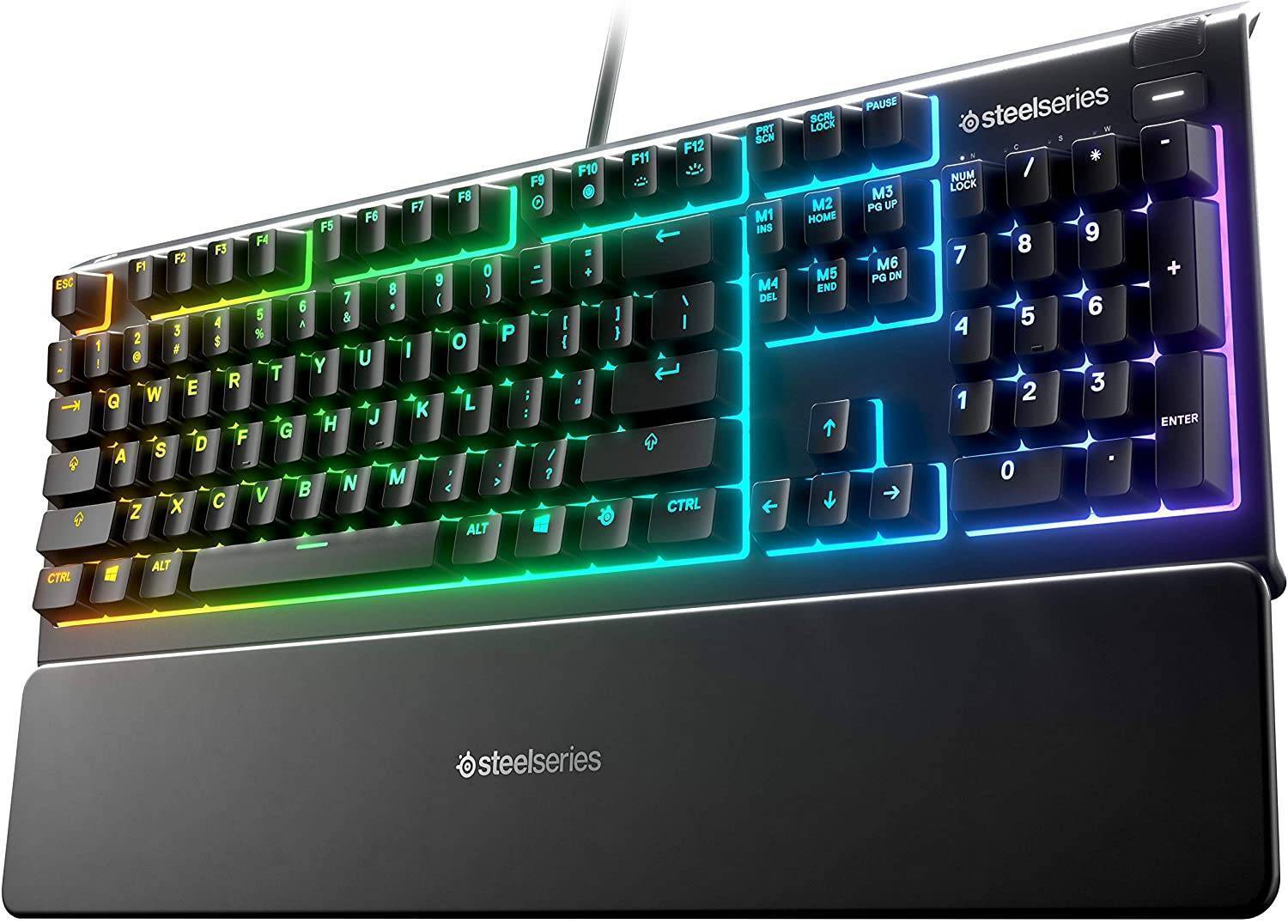 SteelSeries Apex 3 RGB Gaming Keyboard – 10-Zone RGB Illumination – IP32 Water Resistant – Premium Magnetic Wrist Rest by steelseries - Image 3