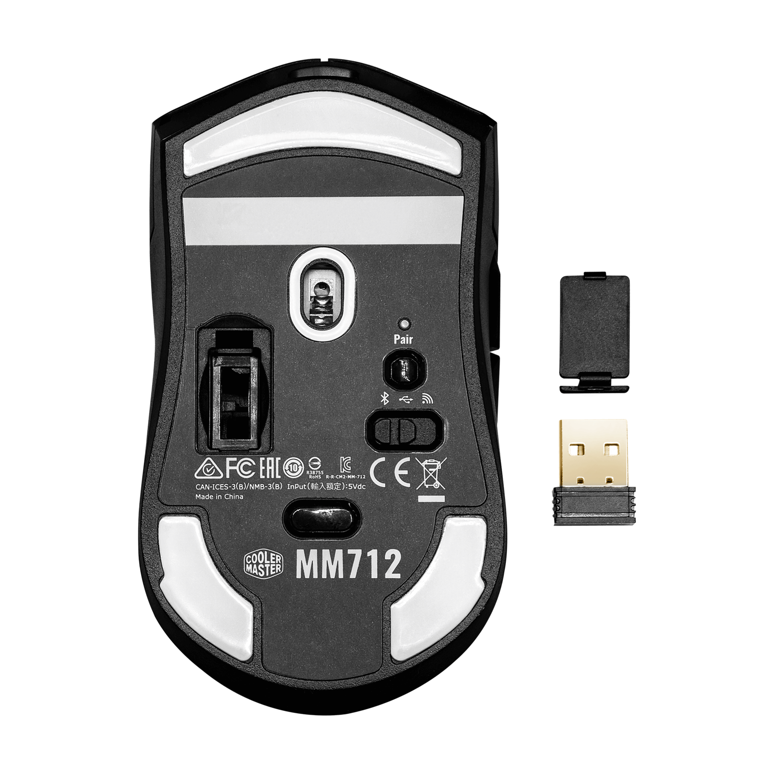 Cooler Master MM712 Wireless Gaming Mouse with Adjustable 19,000 DPI, 2.4GHz and Bluetooth- Black by Cooler Master - Image 7