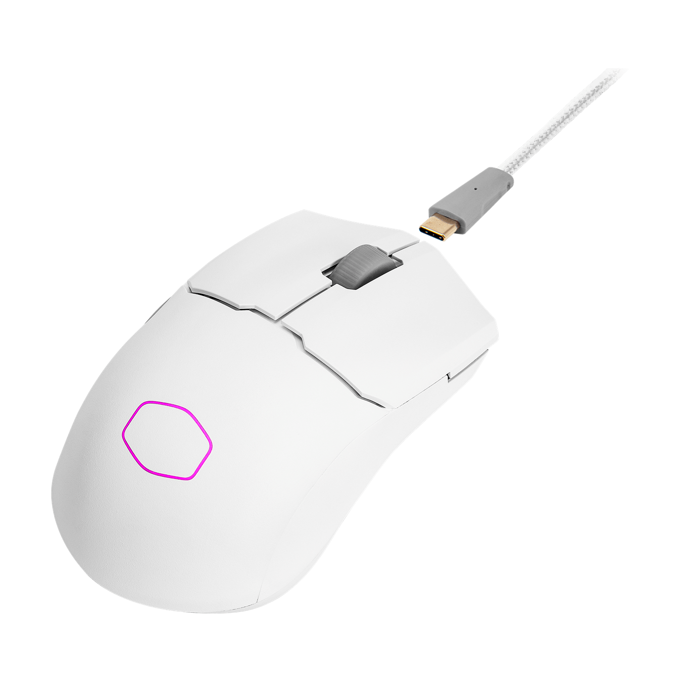 Cooler Master MM712 Wireless Gaming Mouse with Adjustable 19,000 DPI, 2.4GHz and Bluetooth- White by Cooler Master - Image 3