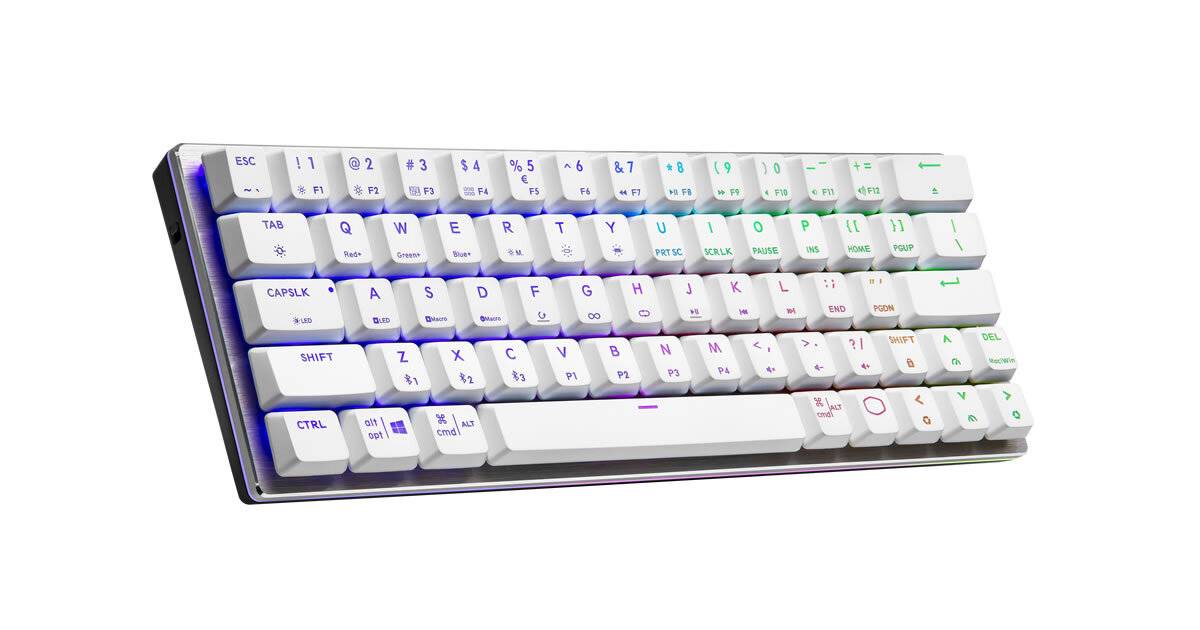 Cooler Master SK622 Wireless 60% Sliver White Mechanical Keyboard with Low Profile Red Switches by Cooler Master - Image 4