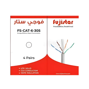 كابل إيثرنت فوجيستار Cat6 UTP بطول 305 متر (4 أزواج) – كابل شبكة عالي السرعة