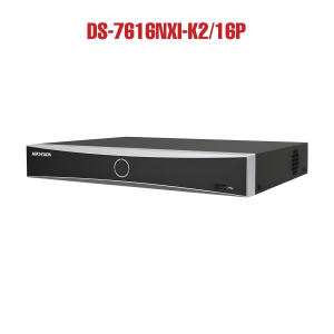 جهاز تسجيل فيديو شبكي (NVR) من هيكفيجن، 16 قناة، بدقة 4K، طراز DS-7616NXI-K2/16P، مزود بتقنية AcuSense، وتقنية PoE، وخاصية الكشف الذكي.