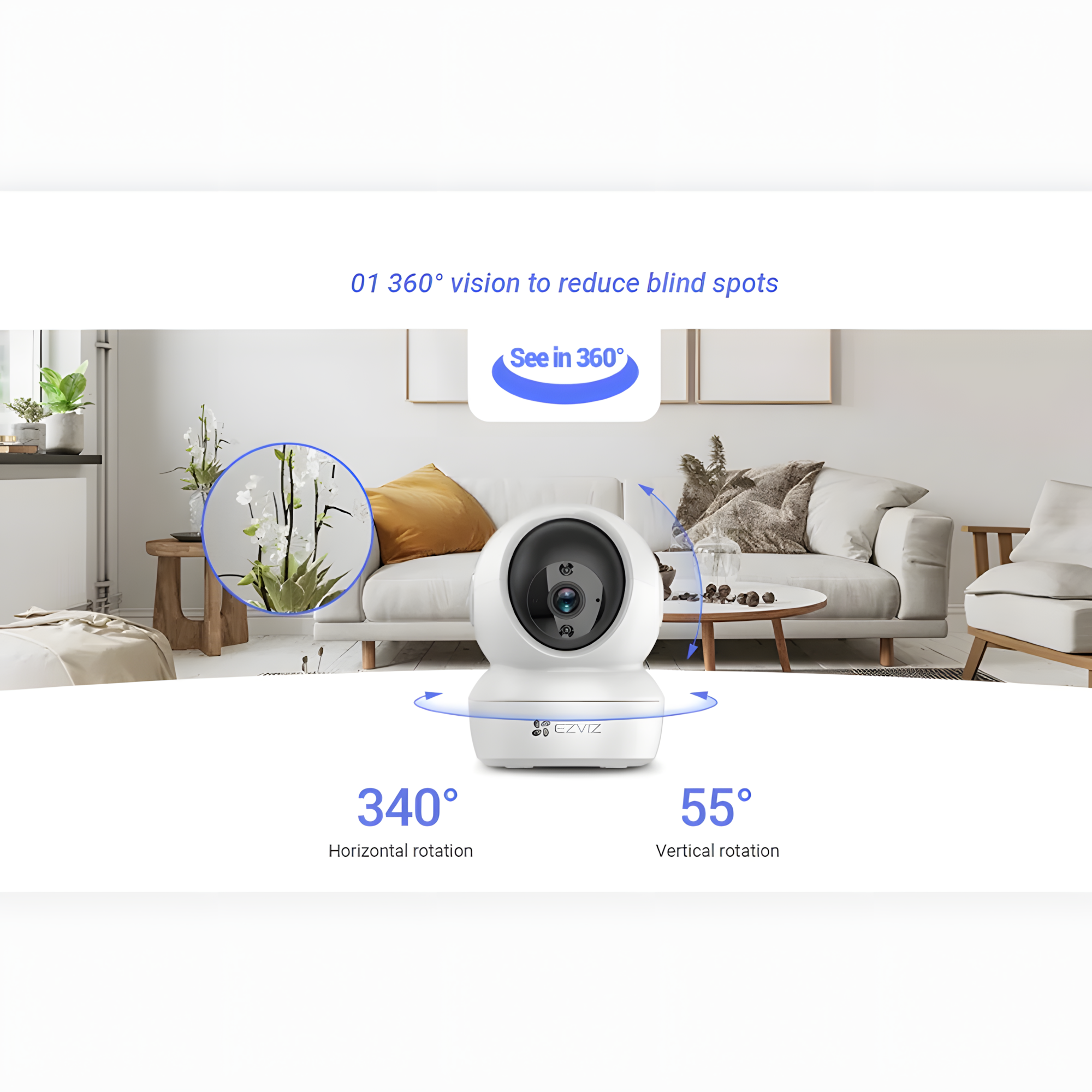 كاميرا CCTV EZVIZ CS-H6C بدقة 2 ميجابكسل (1080 بكسل). - الصورة 5