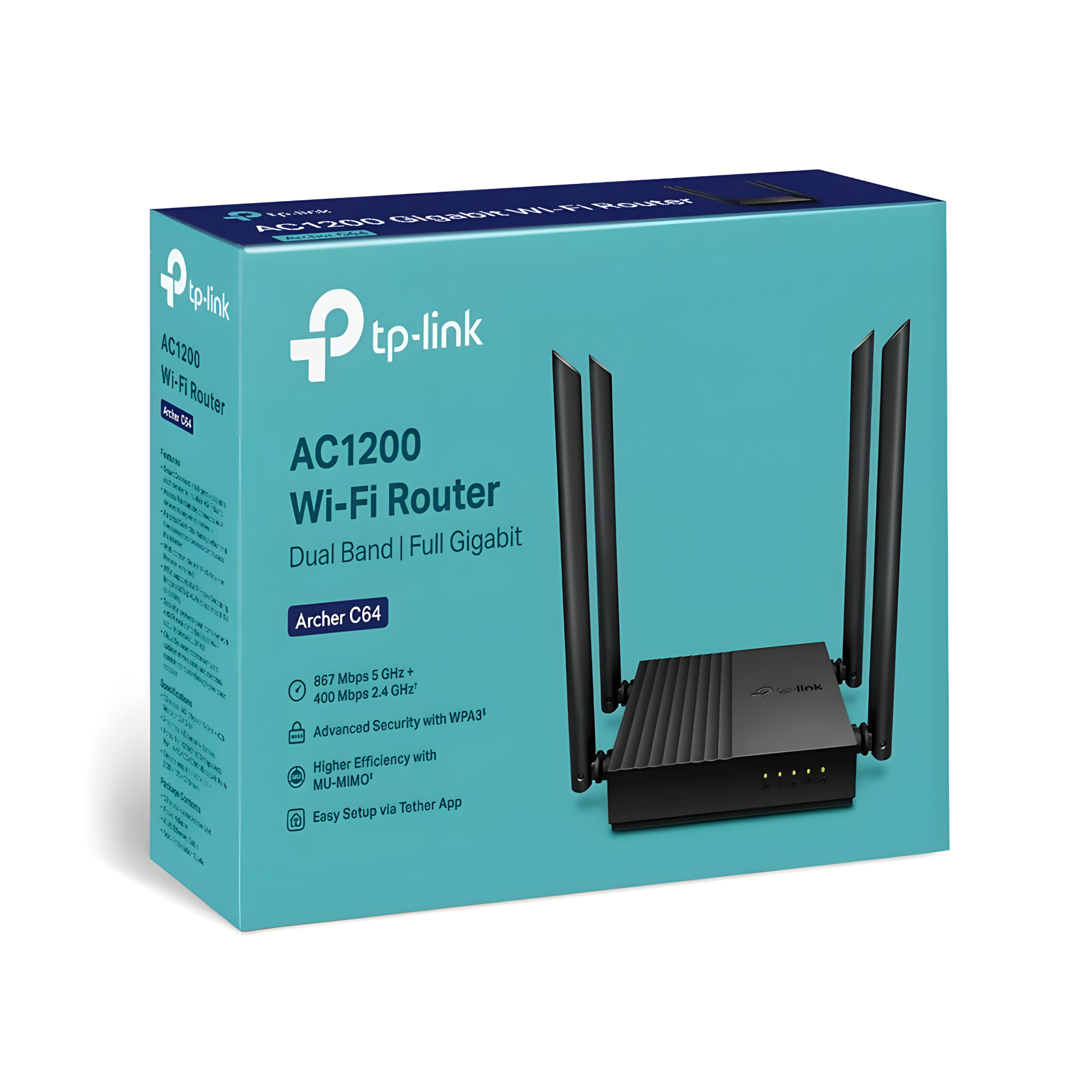 راوتر واي فاي TP-Link Archer C64 AC1200 – راوتر لاسلكي مزدوج النطاق جيجابت - الصورة 8