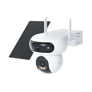 كاميرا EZVIZ CS-HB90x/SP ثنائية العدسة بدقة 4 ميجابكسل + 4 ميجابكسل + 8 ميجابكسل تعمل بالطاقة الشمسية والواي فاي كاميرا شمسية خارجية لاسلكية بدقة 8 ميجابكسل